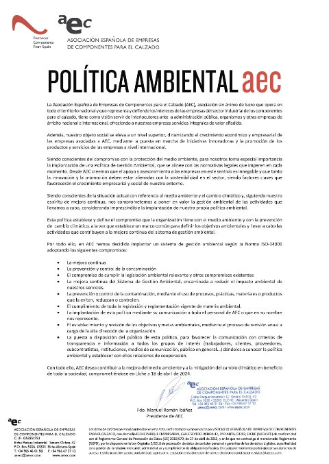 POLITICA AMBIENTAL AEC
